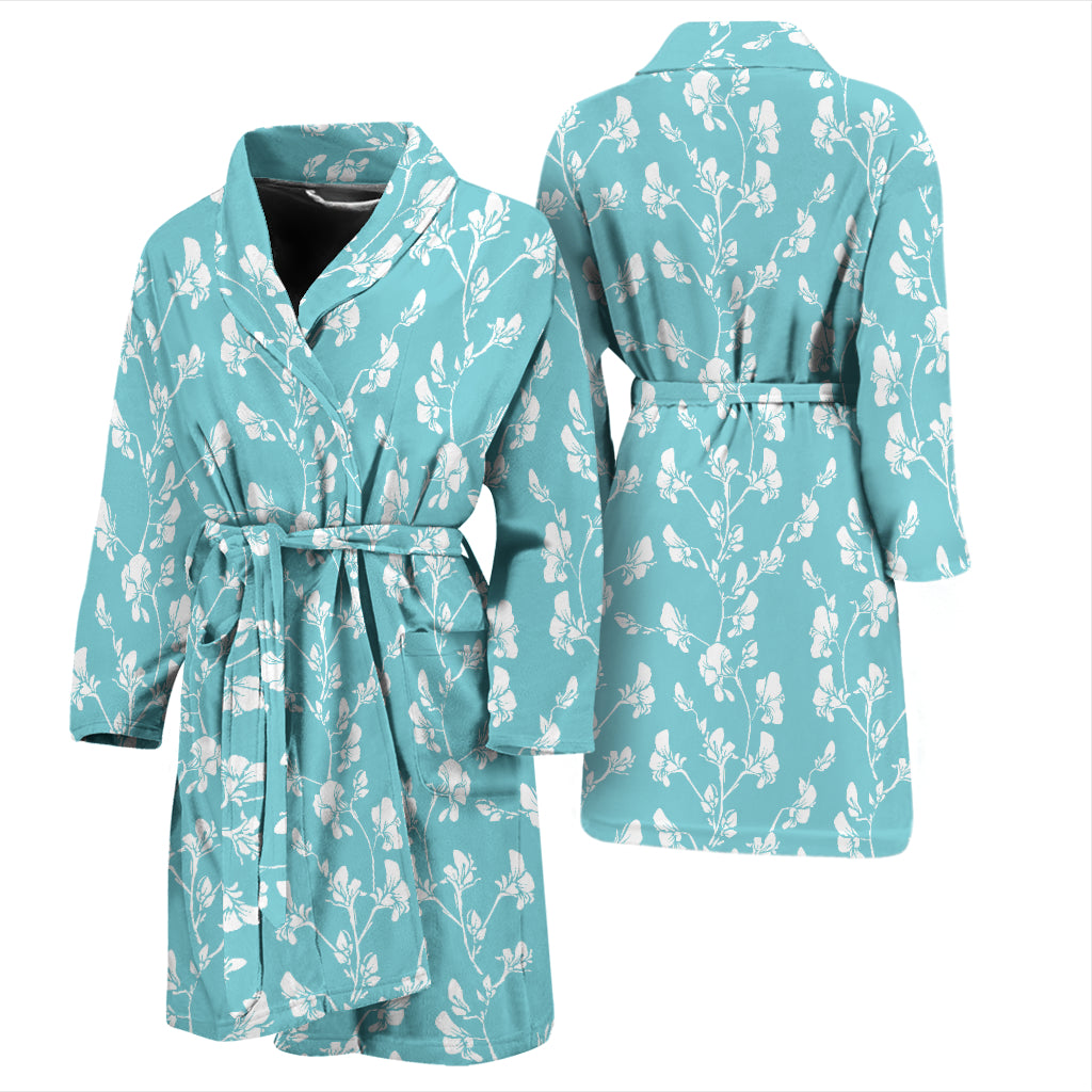 Sweet Pea Print Design LKS302 Men Bathrobe