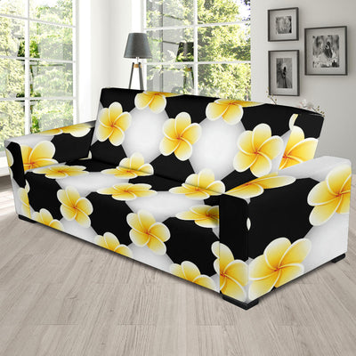 Plumeria Pattern Print Design A04 Sofa Slipcover