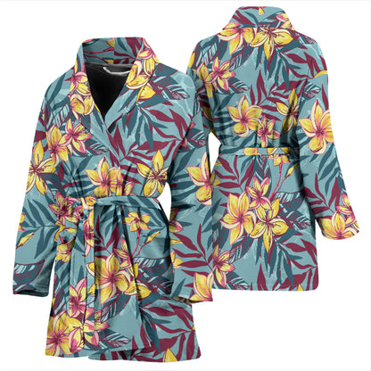 Summer Floral Print Design LKS304 Women Bathrobe