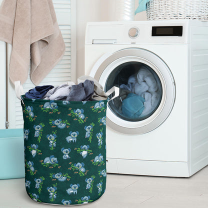 Koala Blue Design Print Laundry Basket