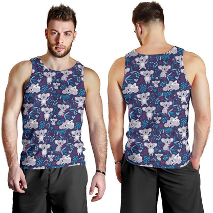 Koala Cute Themed Design Print Men Tank Top