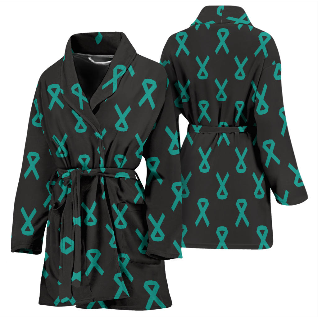 Ovarian cancer Pattern Print Design A01 Women Bathrobe