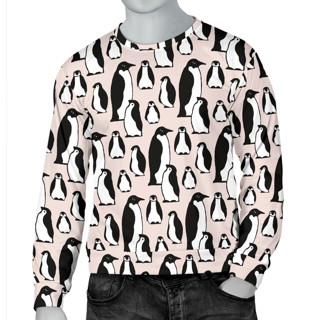 Penguin Themed Men Long Sleeve Sweatshirt