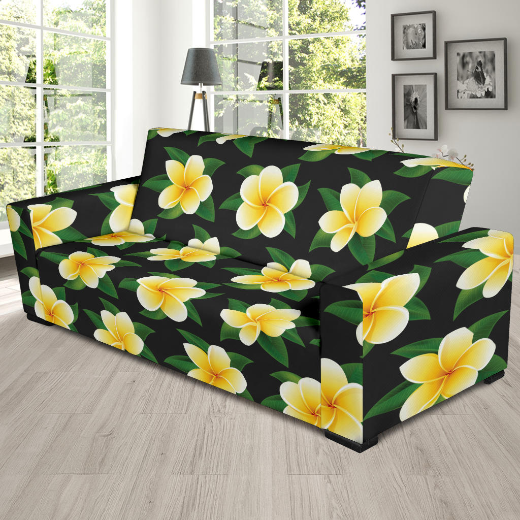 Plumeria Pattern Print Design A03 Sofa Slipcover
