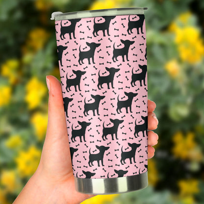 Chihuahua Pink Print Pattern Tumbler