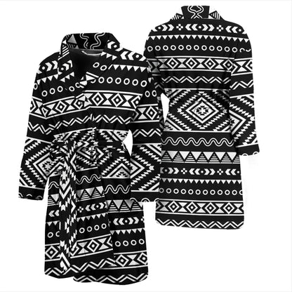 Tribal Pattern Print Design LKS301 Men Bathrobe