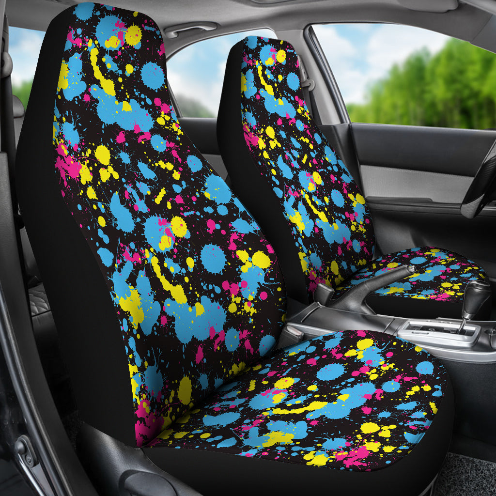 Splatter Colorful Print Design LKS301 Car Seat Covers