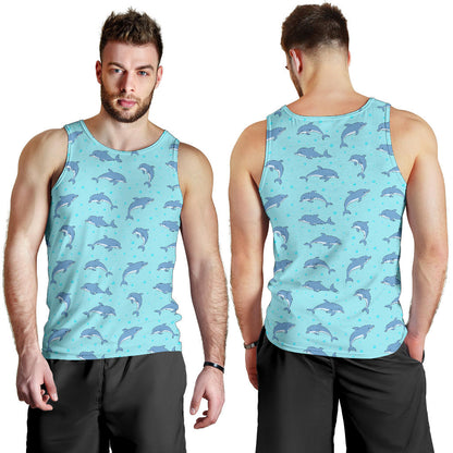Dolphin Baby Cute Print Pattern Men Tank Top