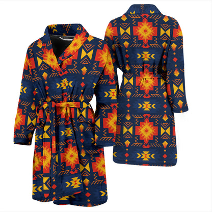 Southwest Pattern Print Design LKS307 Men Bathrobe