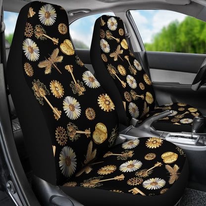 Steampunk Key Dragonfly Print Design LKS303 Car Seat Covers