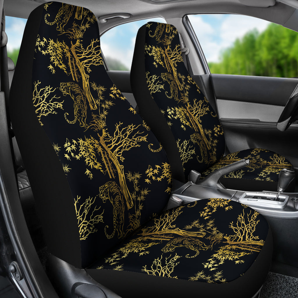 Tiger Gold Print Design LKS307 Car Seat Covers