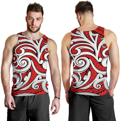 Maori Polynesian Themed Design Print Men Tank Top