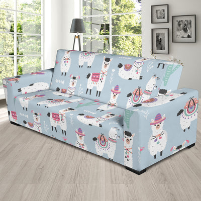 Llama Pattern Print Design 04 Sofa Slipcover