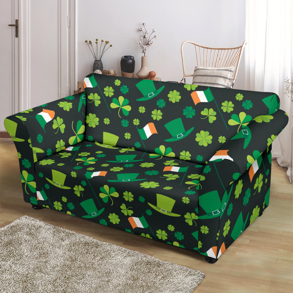 Shamrock Saint Patrick's Day Print Design LKS304 Loveseat Couch Slipcover