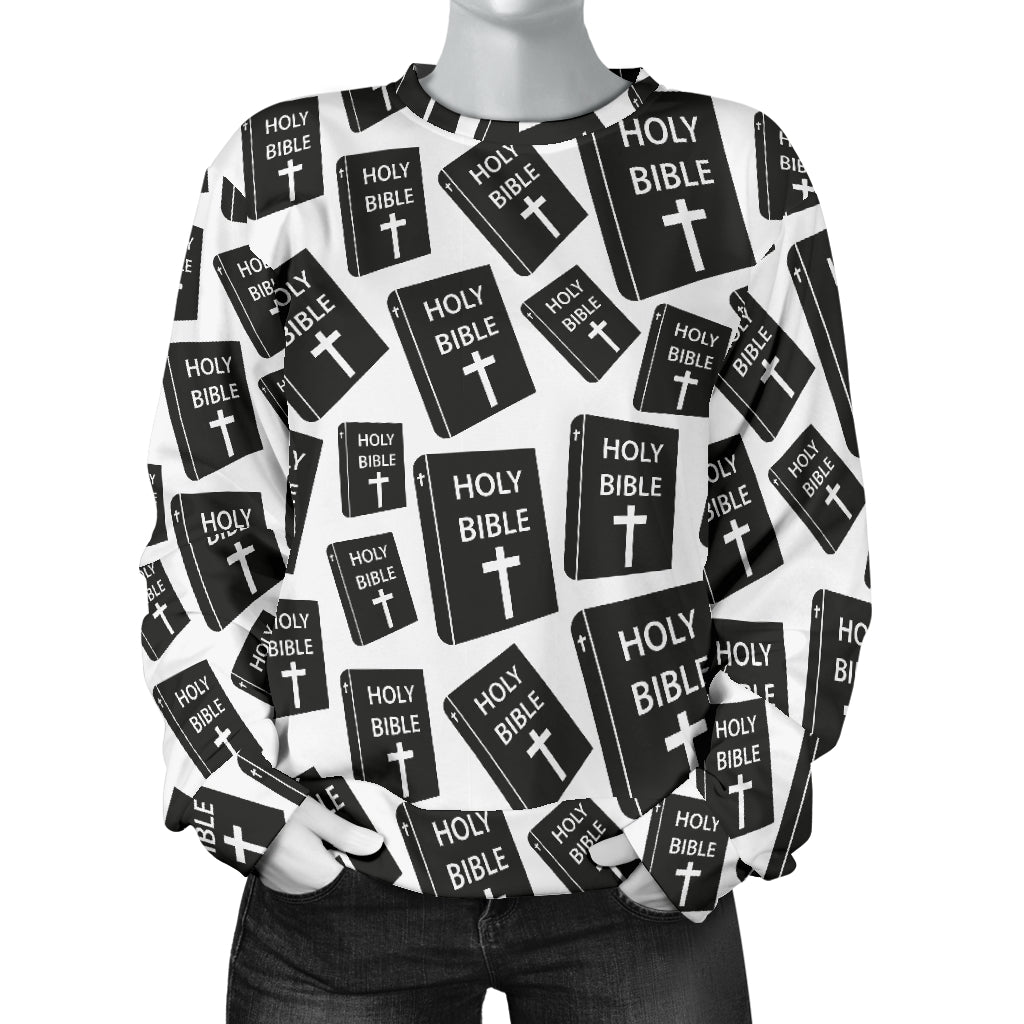 Christian Holy Bible Book Pattern Women Long Sleeve Sweatshirt
