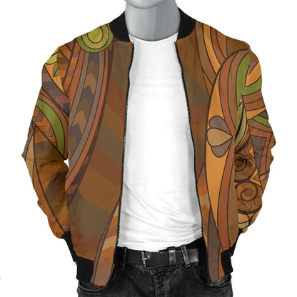 Maori Ornament Design Print Men Bomber Jacket