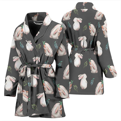Rabbit Print Design LKS402 Women Bathrobe