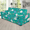 Narwhal Pattern Print Design 04 Sofa Slipcover