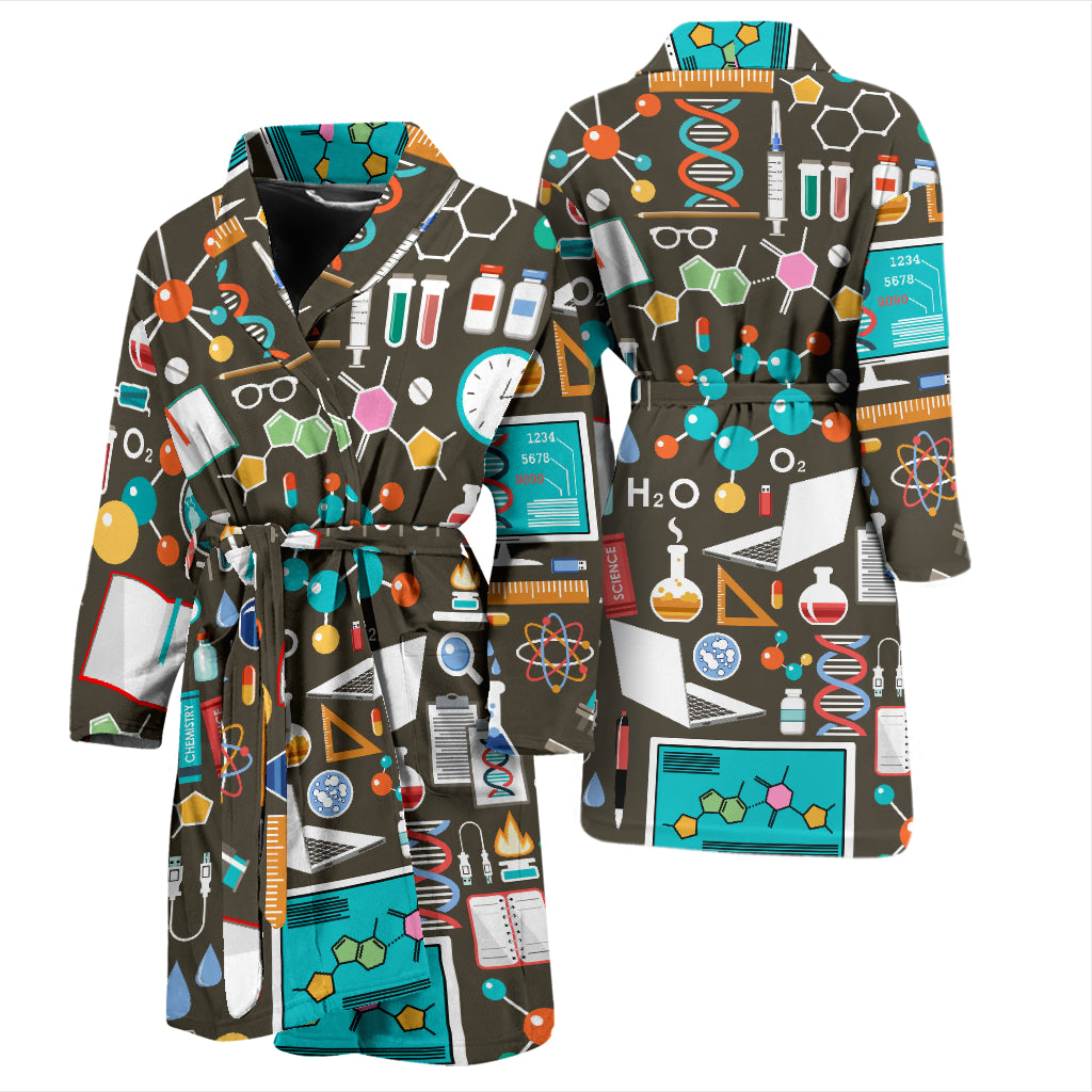 Science Print Design LKS303 Men Bathrobe