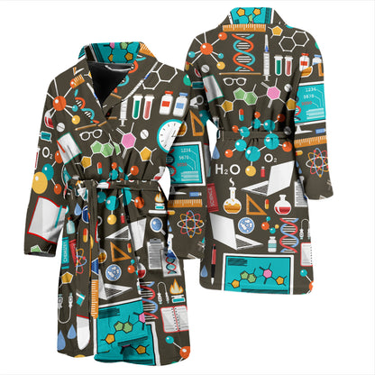 Science Print Design LKS303 Men Bathrobe