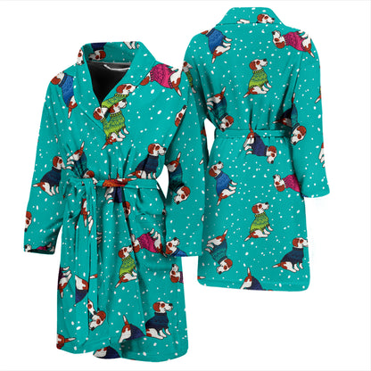 Russell Terriers Print Design LKS309 Men Bathrobe