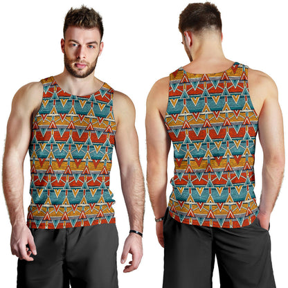 Kente Print African Design Themed Men Tank Top