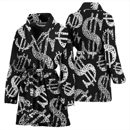 Money Pattern Print Design 02 Women Bathrobe