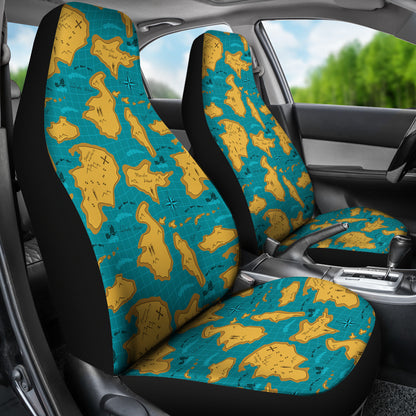 World Map Print Design LKS301 Car Seat Covers