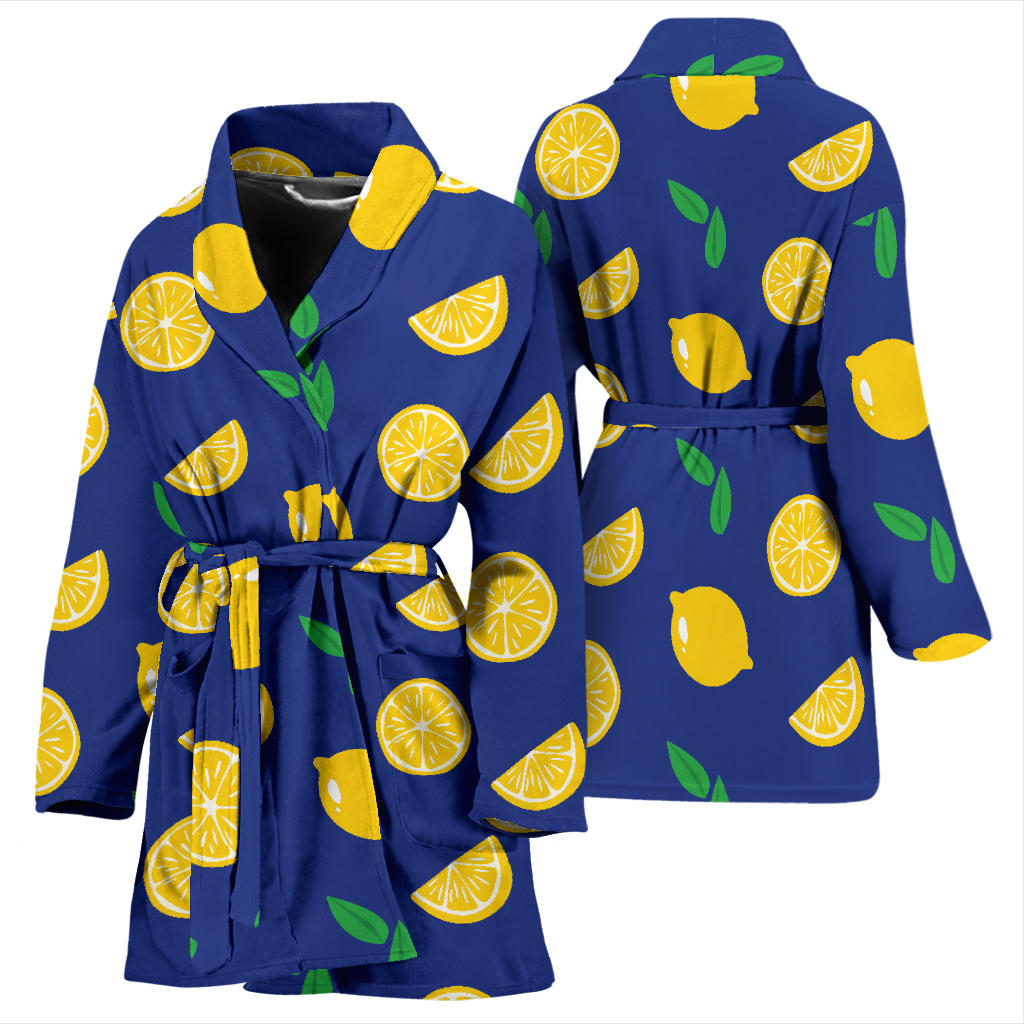 Citrus Pattern Print Design 02 Women Bathrobe