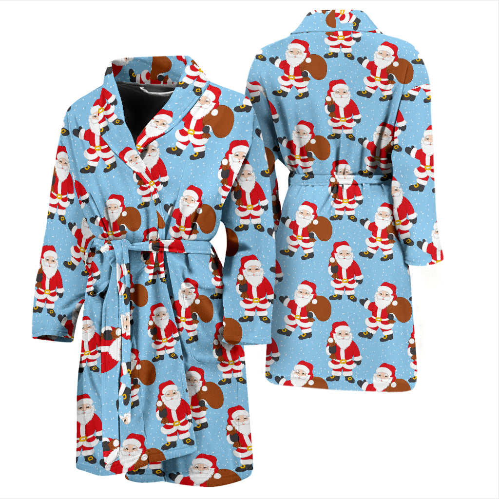 Santa Christmas Themed Print Design LKS305 Men Bathrobe