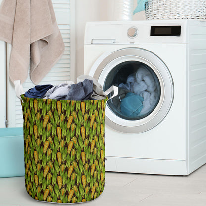 Agricultural Corn cob Print Laundry Basket