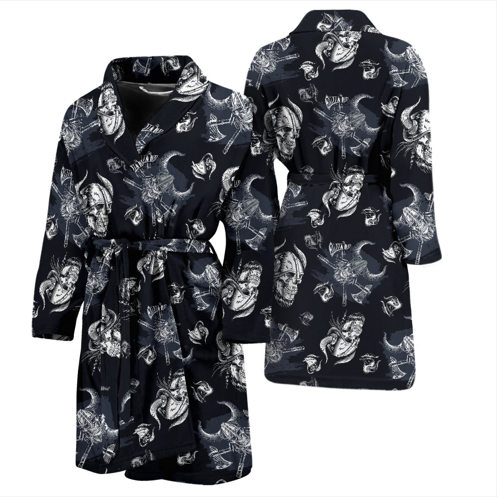 Vikings Print Design LKS304 Men Bathrobe