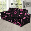 Lipstick Pink Pattern Print Design 01 Sofa Slipcover