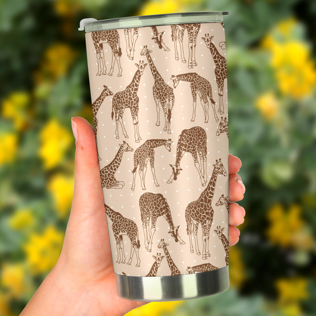 Giraffe Pattern Design Print Tumbler