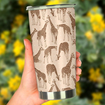 Giraffe Pattern Design Print Tumbler