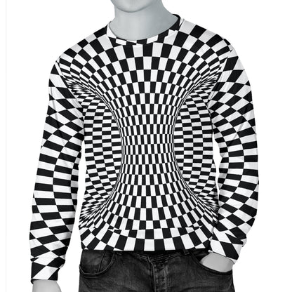 Optical illusion Projection Torus Men Long Sleeve Sweatshirt