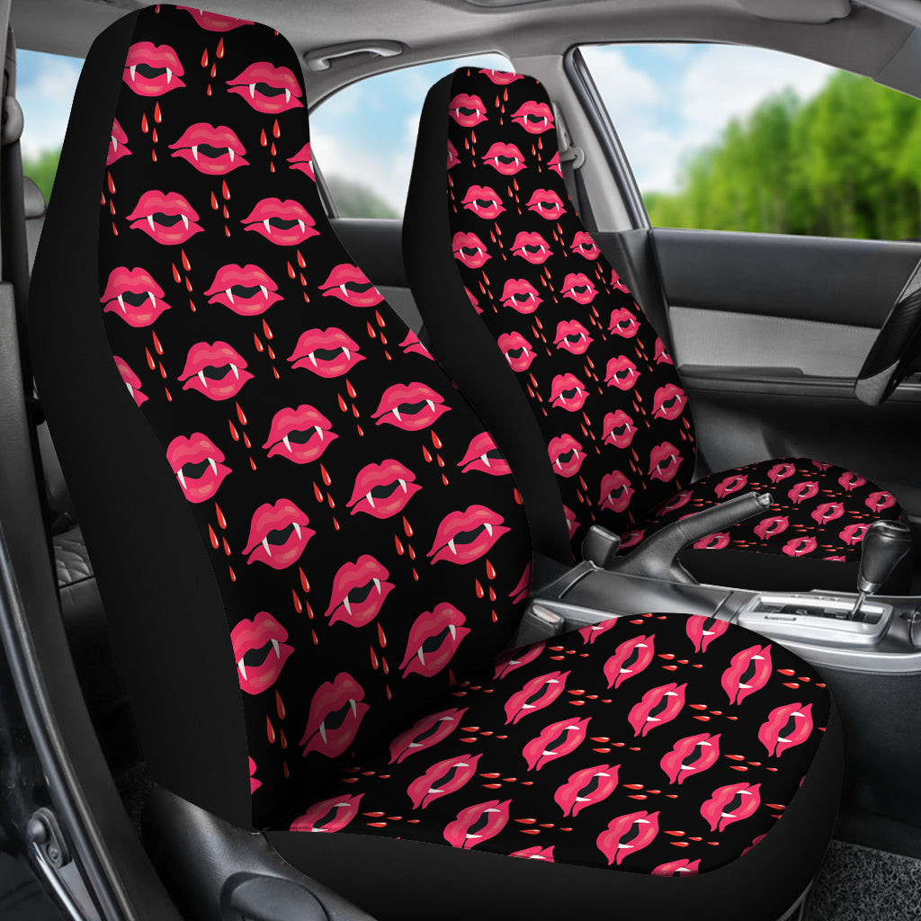 Vampire Lips Print Design LKS303 Car Seat Covers