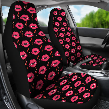 Vampire Lips Print Design LKS303 Car Seat Covers