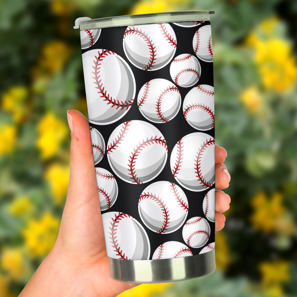 Baseball Black Background Tumbler