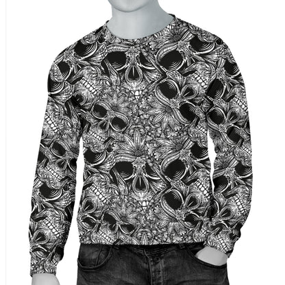 Skull Tattoo Design Print Men Long Sleeve Sweatshirt