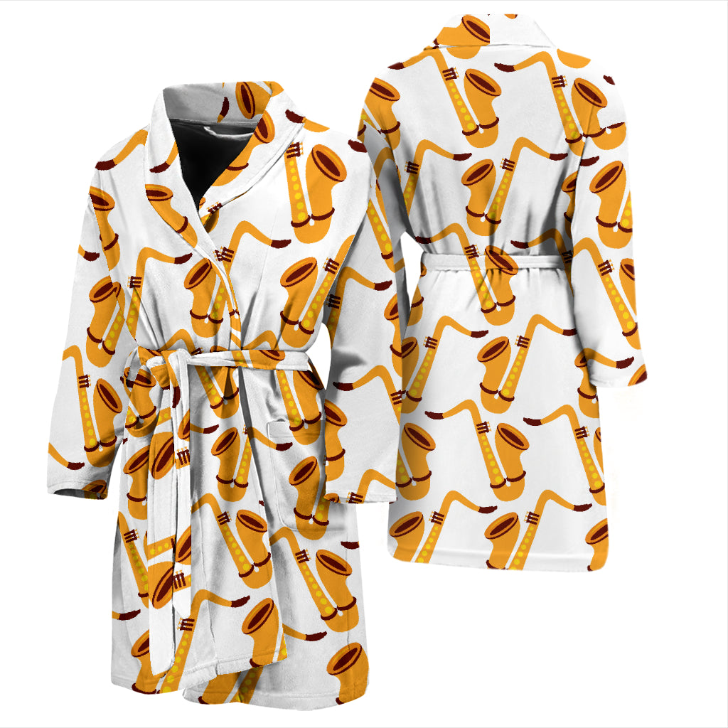 Saxophone Print Design LKS404 Men Bathrobe
