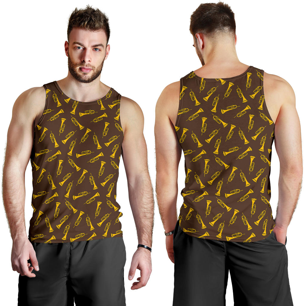 Trumpet Pattern Design Print Men Tank Top