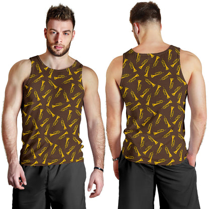 Trumpet Pattern Design Print Men Tank Top