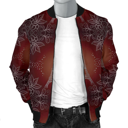 Eiffel Tower Drawing Print Men Bomber Jacket