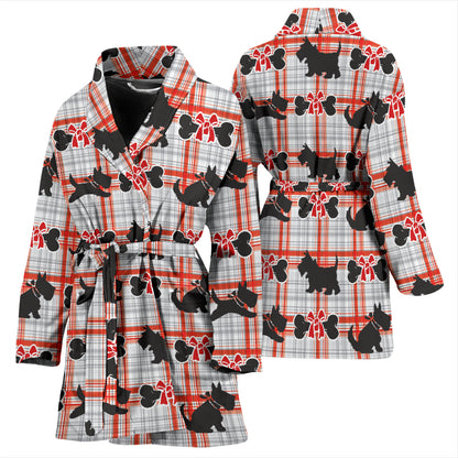 Scottish Terriers Print Design LKS3014 Women Bathrobe