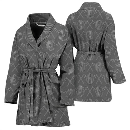 Vikings Print Design LKS303 Women Bathrobe