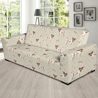 Russell Terriers With Bone Print Design LKS302 Sofa Slipcover