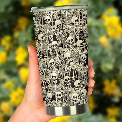 Skeleton Design Print Tumbler