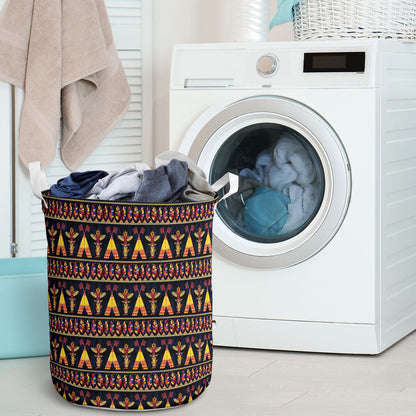 Totem Pole Design Laundry Basket