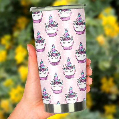 Cupcakes Unicorn Print Pattern Tumbler